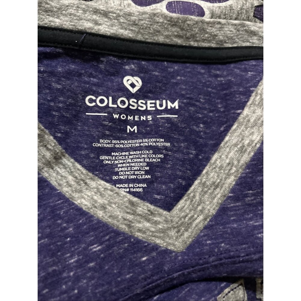 NEW Washington Huskies Colosseum Athletics Purple V Neck Tee Shirt Women's M - Picture 12 of 13